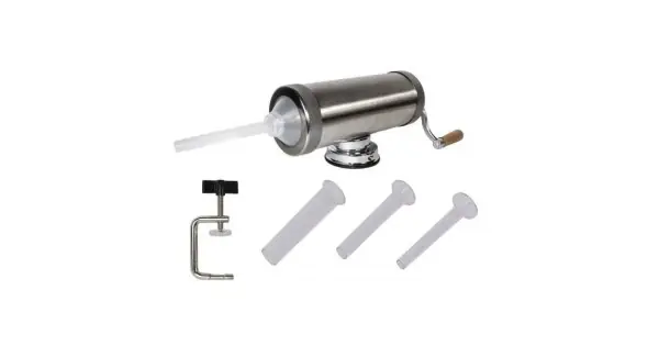 Aparat de umplut Carnati Elefant KY-2005S, 2.5 kg, INOX ALIMENTAR, Orizontal 3 palnii Reduceri