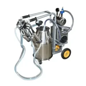 Aparat de muls vaci 1 post 650W, bidon inox 25L, grup de muls cu 4 mansoane, presiune vid 45-50 kPa, pulsatii 60-80 cpm Popular