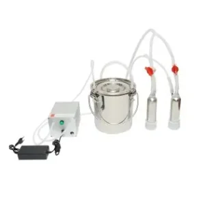 Retur gratuit Aparat de muls 60W, 220V cu 1 post pentru vaci, bidon inox 5L