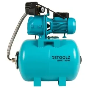 Cumpără online Hidrofor Detoolz 1.1 kW, debit maxim 2480lh, inaltime maxima de pompare 45m, corp pompa fonta, butelie 50L, ejector