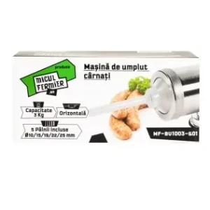 Promoție Masina de carnati Micul Fermier, 3 kg, orizontala cu 5 palnii