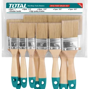 Set 9 pensule pentru vopsit Total - Maner lemn Ofertă specială