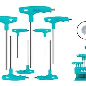 Set 8 chei imbus cu punct in T TOTAL 2-10mm, Cr-V INDUSTRIAL Premium