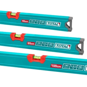 Set nivele cu bula TOTAL 3 piese, 40 cm, 60 cm, 100 cm, aluminiu Cel mai vândut