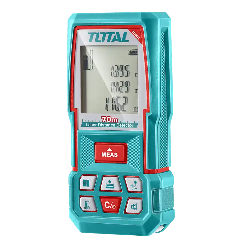 Aparat laser masurare distanta TOTAL 70 m – precizie ±2 mm, multifunctional Ofertă de sezon