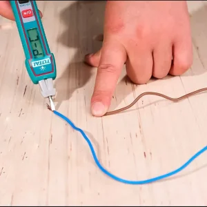 Tester tensiune TOTAL AC 12–300V, detector digital LCD, alarma sonora si luminoasa Ofertă exclusivă