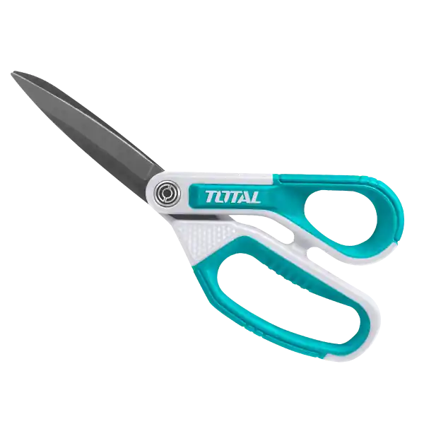 Noutate Foarfeca TOTAL 210 mm, lama lunga titan, maner cauciuc, pentru textile si carton
