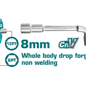 Bestseller Cheie tubulara TOTAL tip L - 8mm INDUSTRIAL