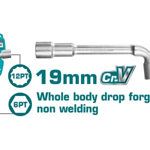 Cheie tubulara TOTAL tip L - 19mm INDUSTRIAL Vezi acum