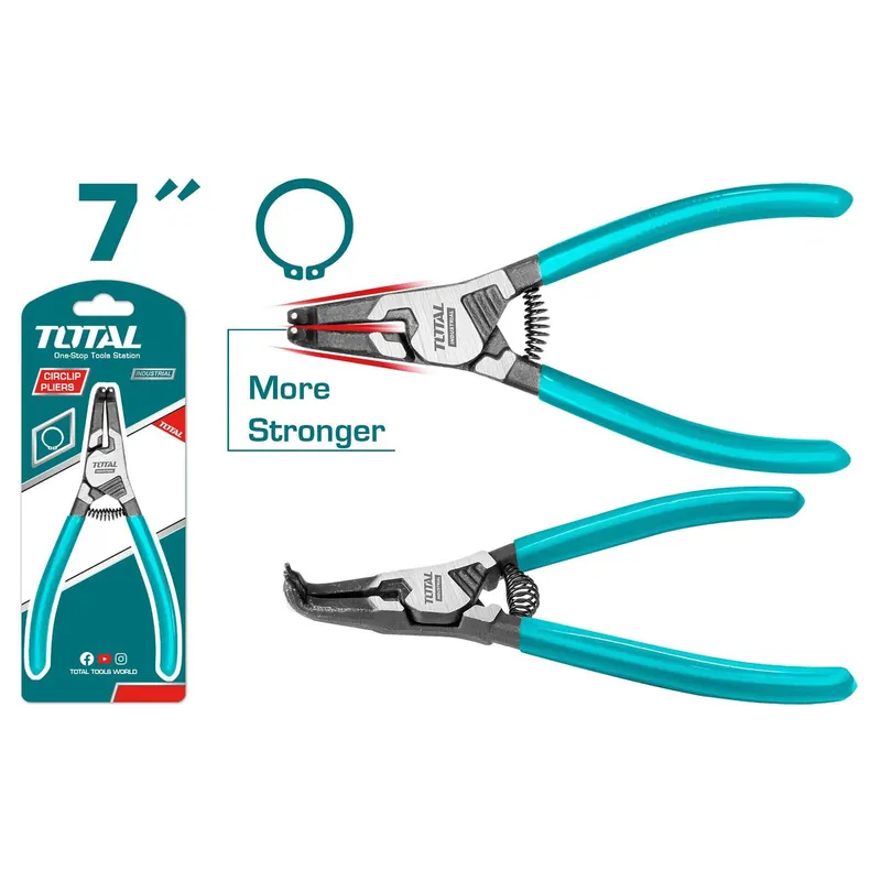 Cleste pentru sigurante externe TOTAL - cap indoit - 7/180mm INDUSTRIAL Plată sigură
