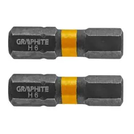 Transport gratuit Set capete surubelnita impact 2buc Hexagonal 6x25 mm 56H509 Graphite