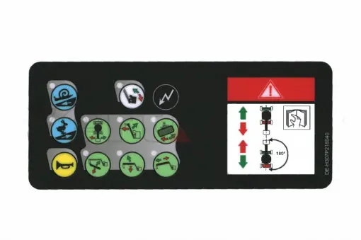 Autocolant telecomanda nacela Haulotte HA12IP /HA15IP 307P218040 Preț redus