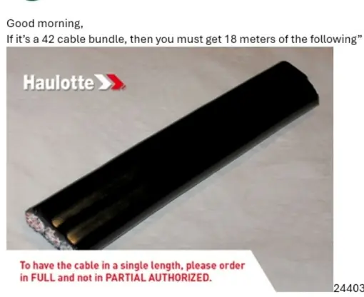 Cumpărături sigure Cablu electric cu 42 fire si lungime 20m nacela Haulotte