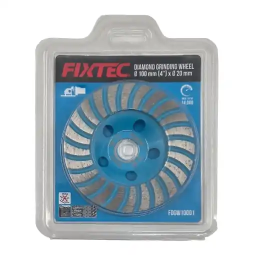 Plată securizată Disc diamantat FIXTEC 100 x 20mm pentru slefuire piatra si beton