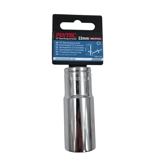 Cap cheie tubulara de impact 22 mm, FIXTEC, prindere 1/2 Reducere extra