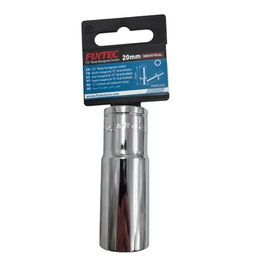 Cap cheie tubulara de impact 20 mm, FIXTEC, prindere 1/2 Reducere extra