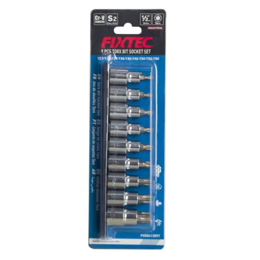 Set 9 Chei Tubulare Torx FIXTEC 1/2" DR Ieftin