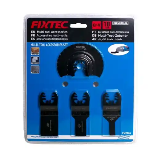 Ofertă de sezon Set 4 Accesorii FIXTEC FMTA04 pentru Scule Multifuncționale – Tăiere Lemn