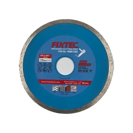 Calitate înaltă Disc diamant FIXTEC 115(4-1/2'') mm subtire pentru taiere umeda