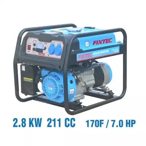 Retur gratuit Generator pe benzina FIXTEC industrial 2.8kW, starter manual