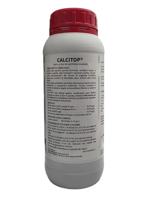 CALCITOP - Corector Calciu+Bor - Absorbție Rapidă - 5L Reducere