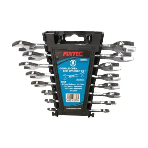 Cel mai vândut Set chei fixe duble FIXTEC 8 piese, CR-V, lungi