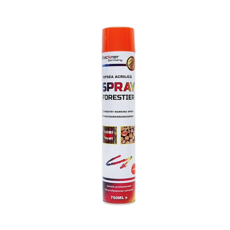 Plată securizată Vopsea spray marcaj forestier portocaliu 750ml Breckner Germany