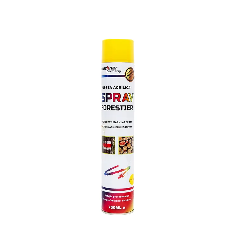 Vopsea spray marcaj forestier galben 750ml Breckner Germany Livrare rapidă