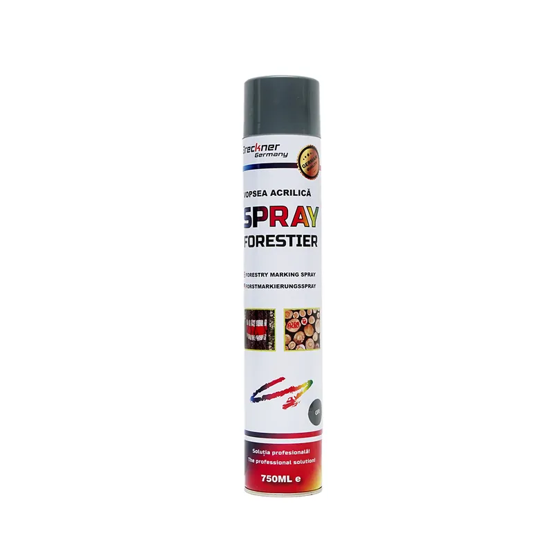 Vopsea spray marcaj forestier gri 750ml Breckner Germany Ofertă limitată