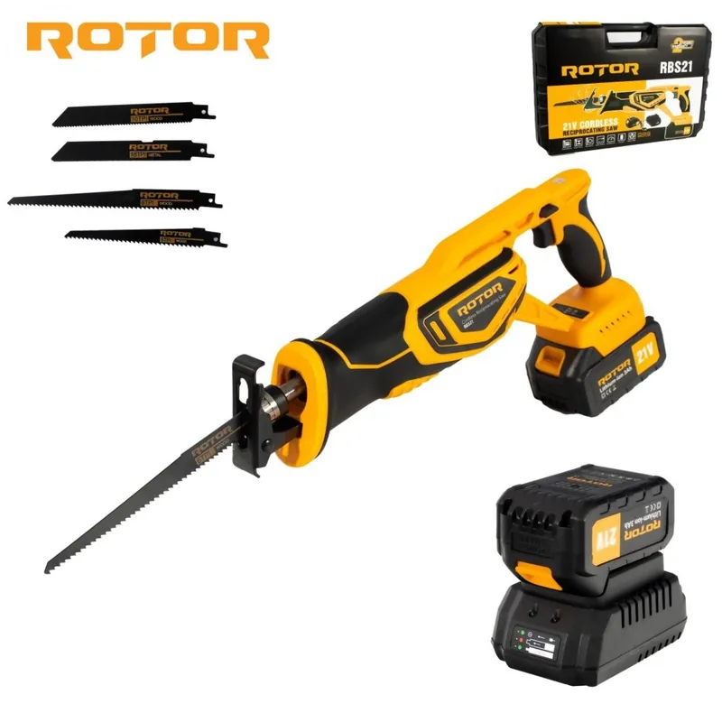 Fierastrau tip sabie cu acumulator ROTOR RBS21, 21 V3 Ah, 750 W, 2900 rot/min Reducere extra