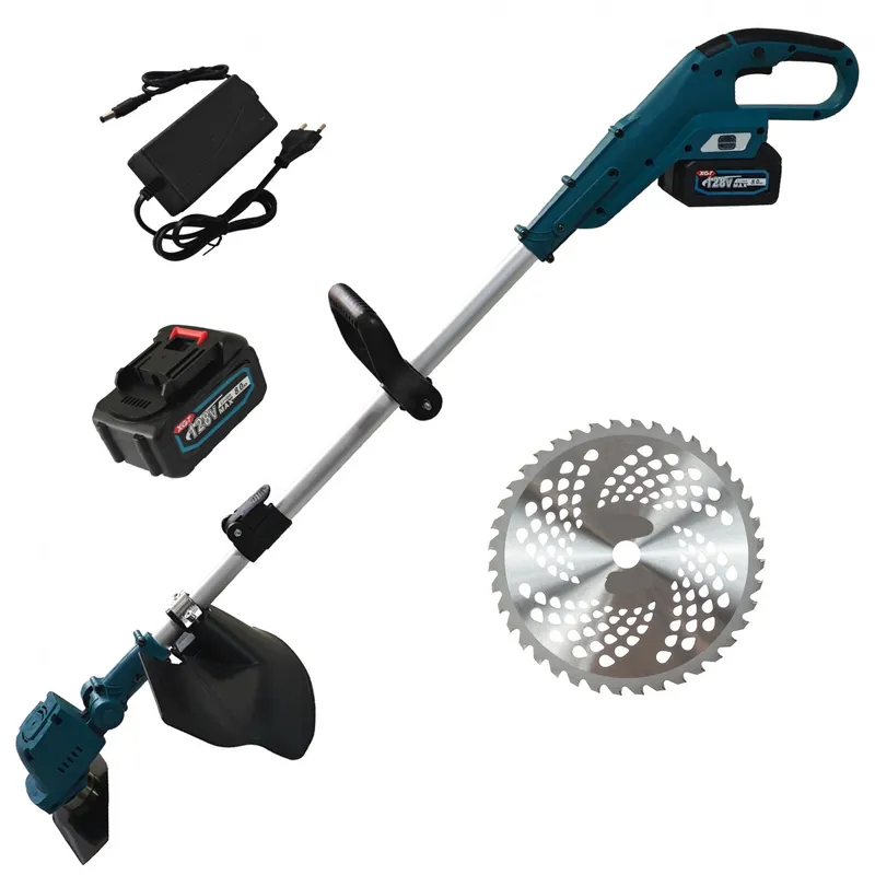 Motocoasa electrica, cu 2 acumulatori, German Meister, 128V, 8Ah, 2 disc-uri incluse Ofertă de sezon