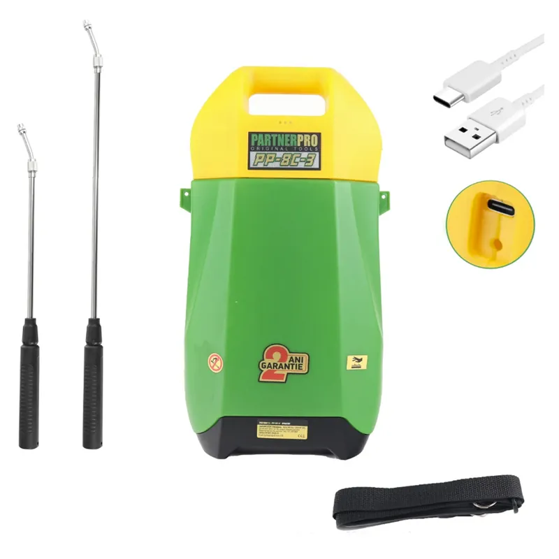 Popular Pompa de stropit cu acumulator 8 Litri, PartnerPro PP-8C-3 , 2500 mAh , autonomie 120 min , 5 v