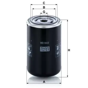 Filtru hidraulic WD 940 Mann Filter Doar azi